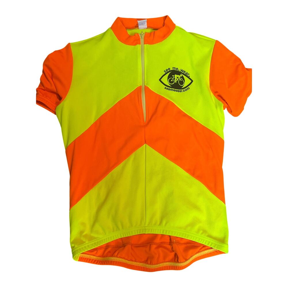 Seemewear Neon Short Sleeve Cycling Shirt.  Size Medium